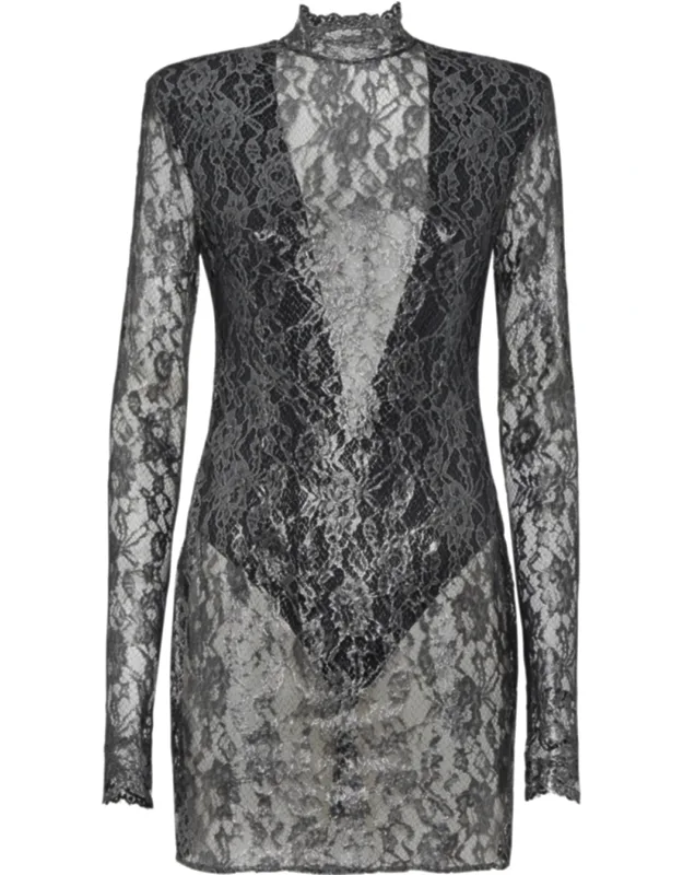Crystal Lace Mini Dress