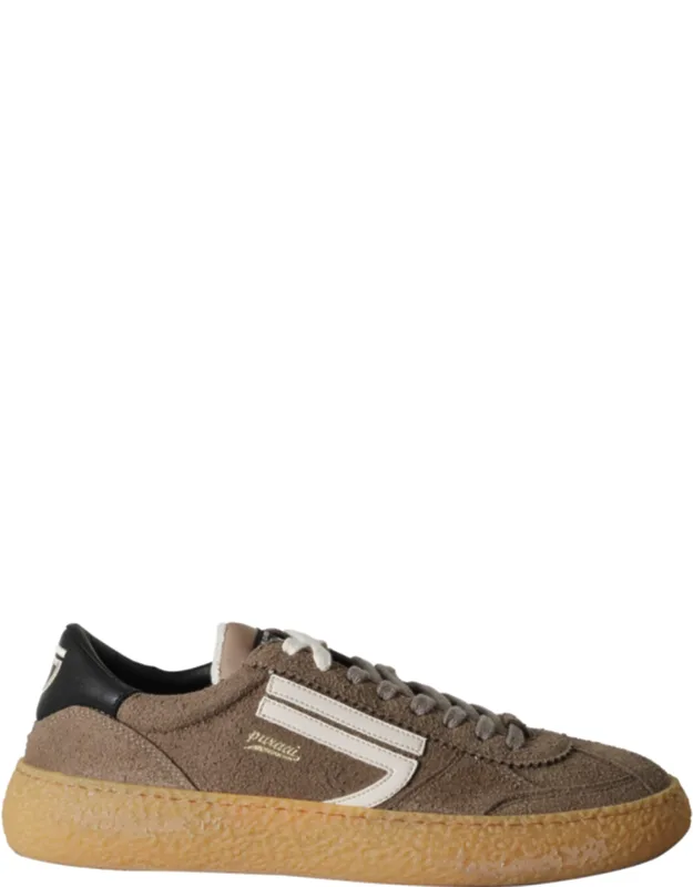 Vintage Logo Details Suede Rubber Sneakers