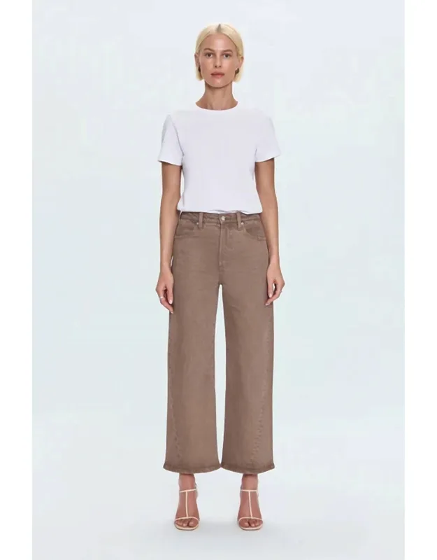 Kyra High Rise Bowed Wide Leg Jeans - Unique Silhouette, Twisted Seam Detail
