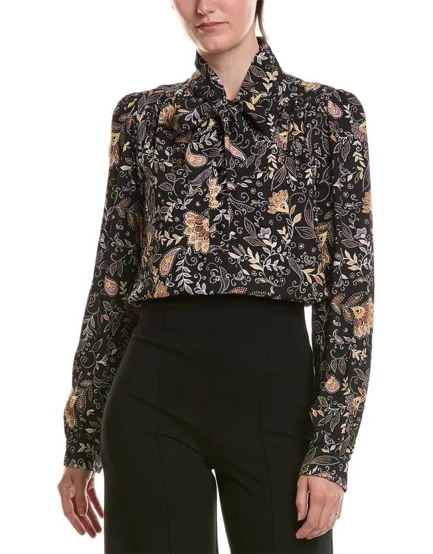 Alexei Printed Pussy Bow Blouse