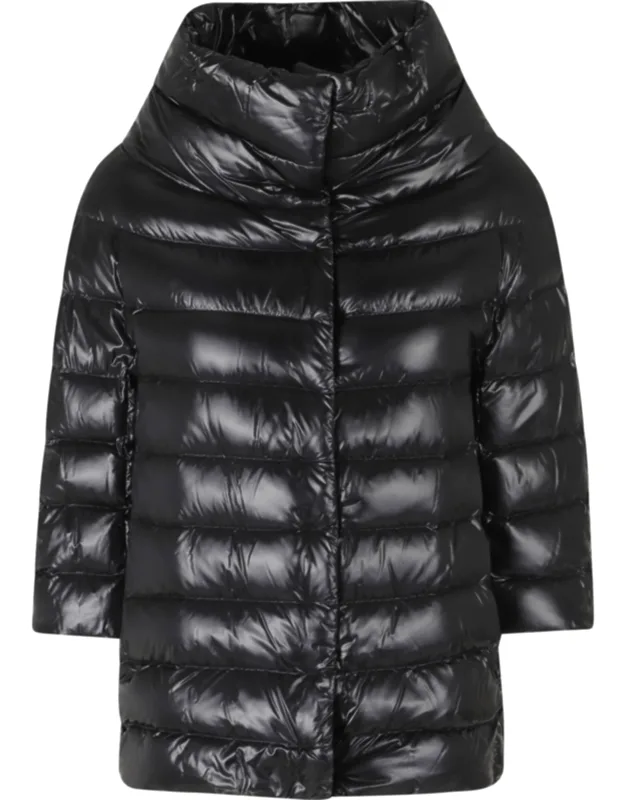 Aminta Crater Neck 3/4 Sleeve Down Jacket