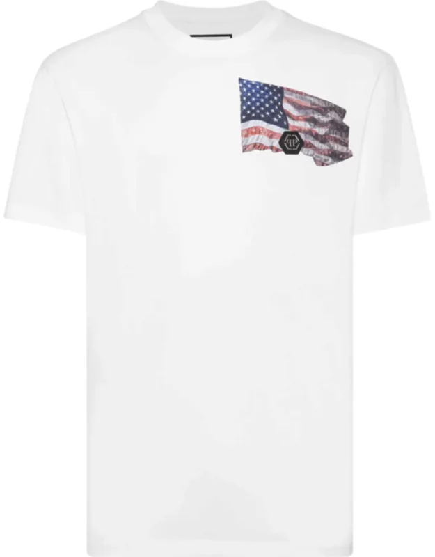 T-shirt Round Neck Ss With Patterns And Logoed Buttons