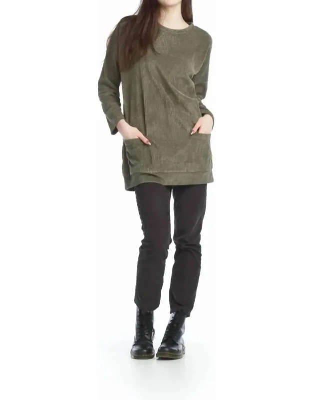 Textured Tunic With Patch Pockets