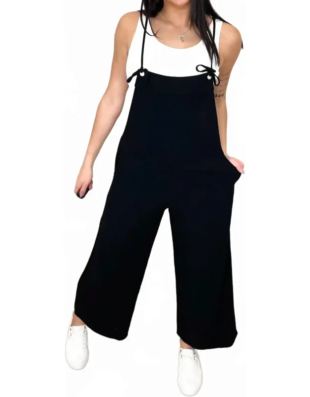 Lightweight Wide Leg Cropped Jumpsuit