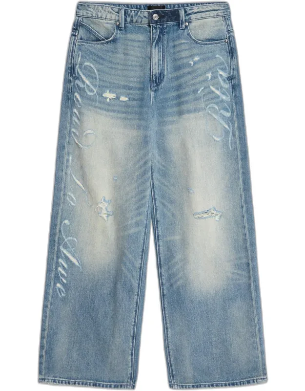 Franco Lasered Wide-leg Jeans
