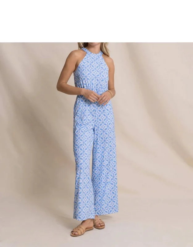 Printed Perf Jumpsuit