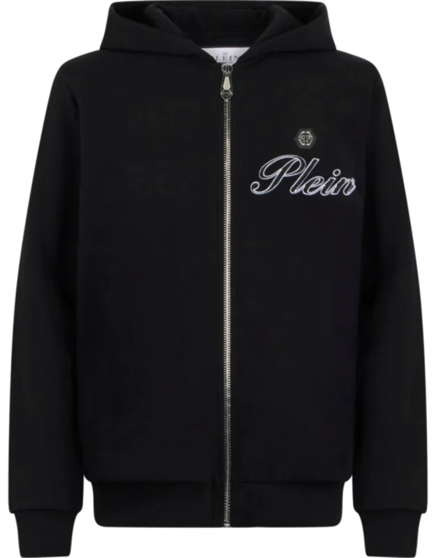 Zip Hoodie With Signature Embroidery