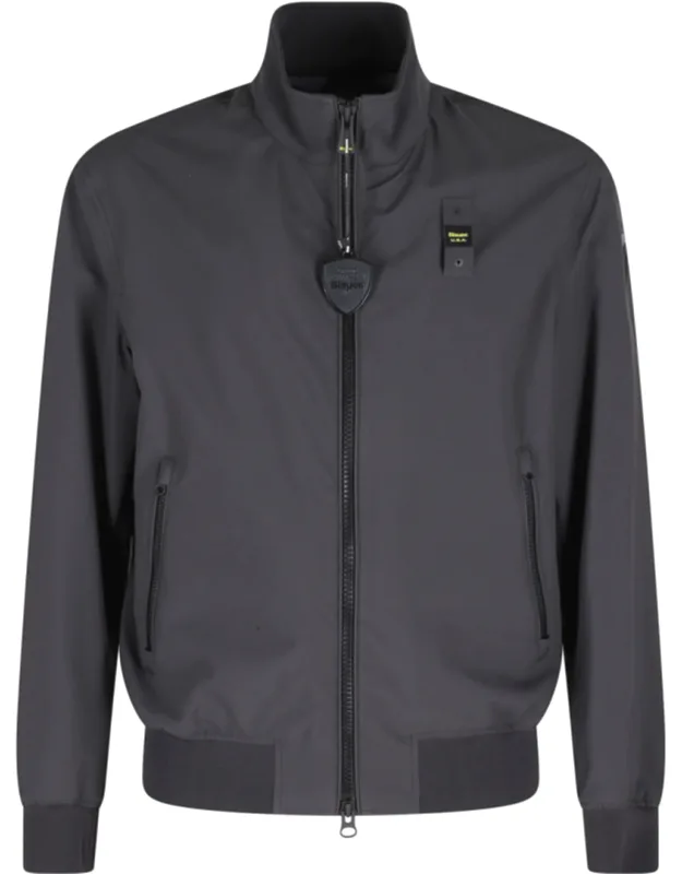 Anson Matte Effect Ribbed Trim Polyester Jacket