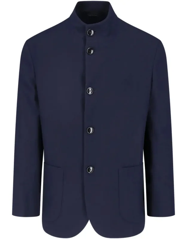 Virgin Wool Single-breasted Blazer