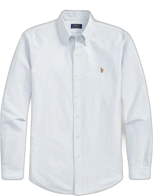 Striped Cotton Oxford Button-down Shirt