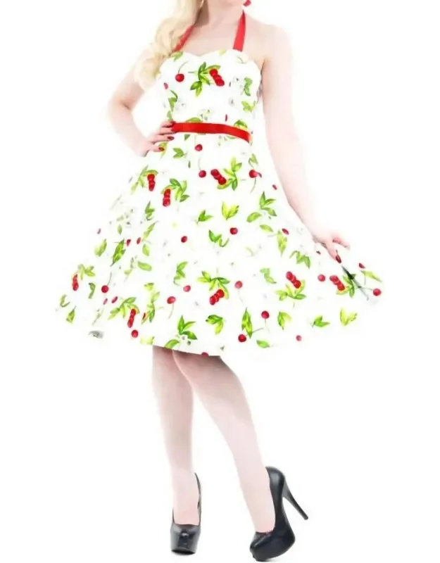 Cherry Blossom Halter Swing Dress