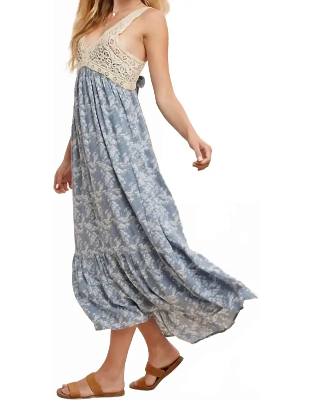 Floral Lapis Dress