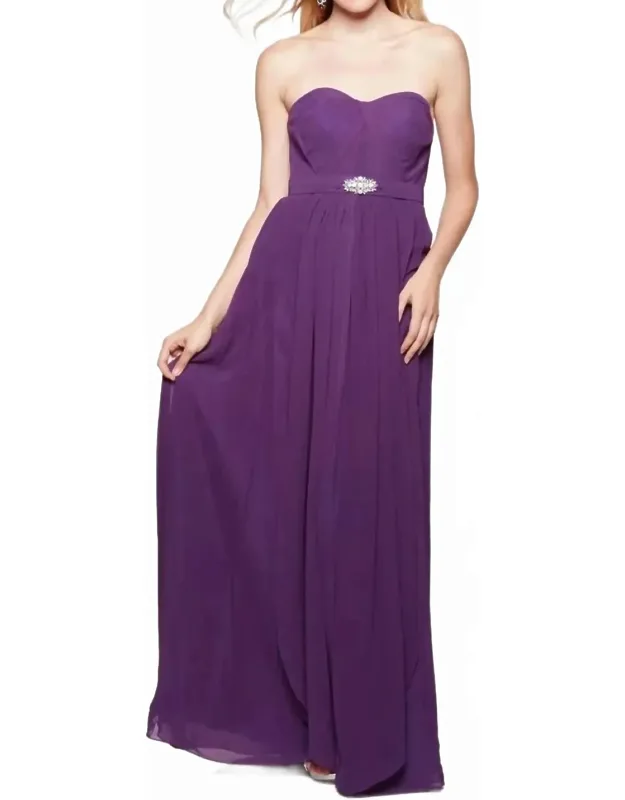 Strapless Chiffon Dress