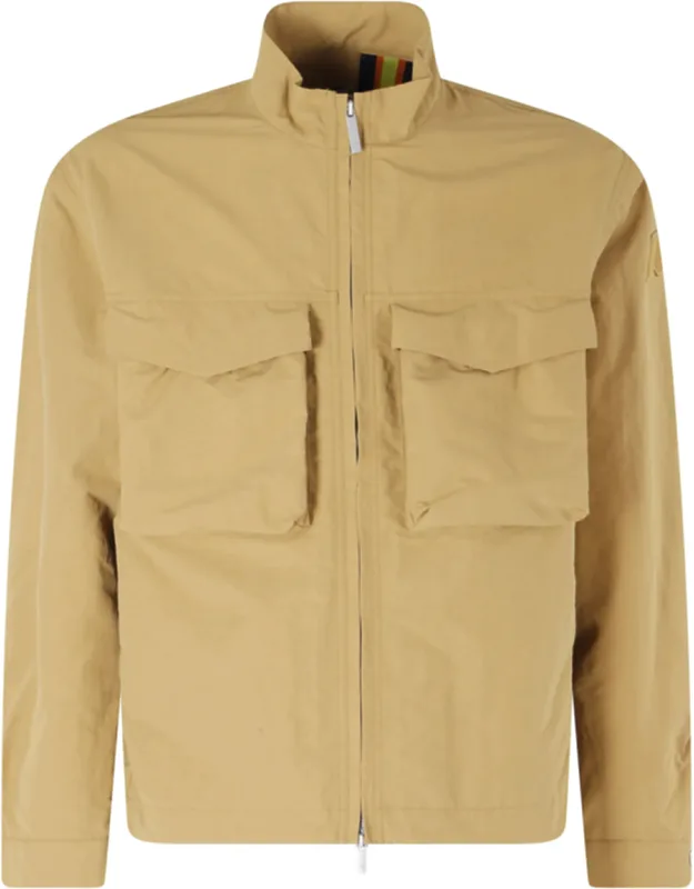 High Collar Flap Pocket Nylon Jacket
