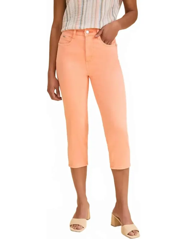 High-rise Stretch Capri Pants