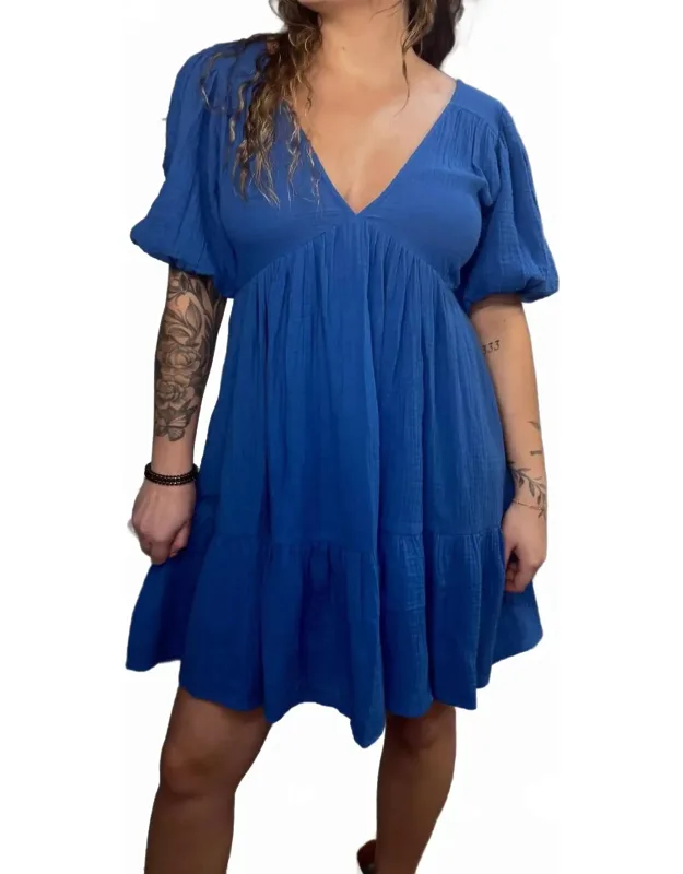 Penny Puff Sleeve Tiered Dress