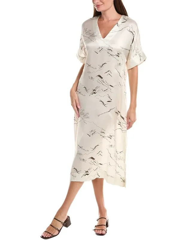 Silk Midi Dress