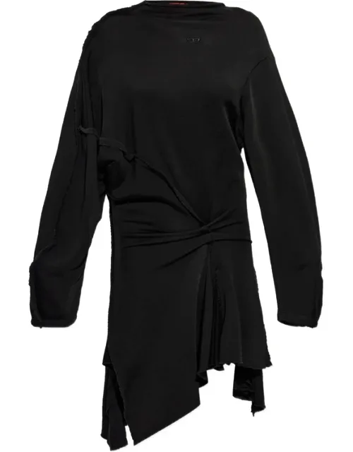 Frayed-edge Knotted Dress