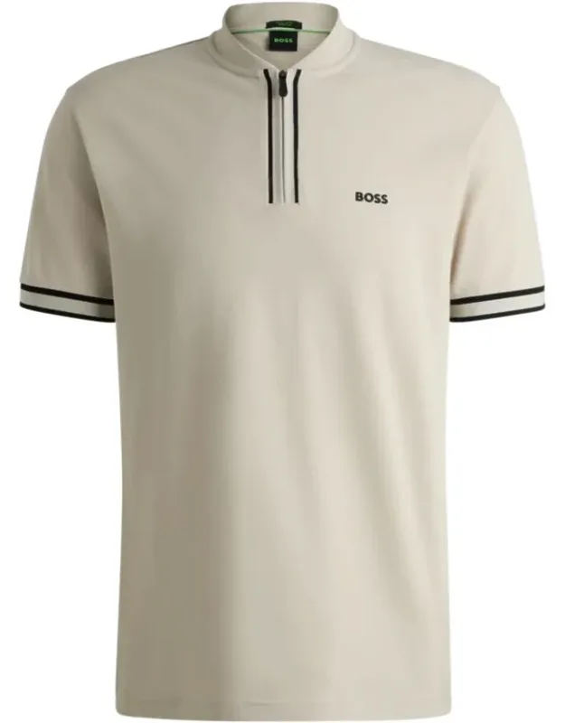 Zip-neck Polo Shirt