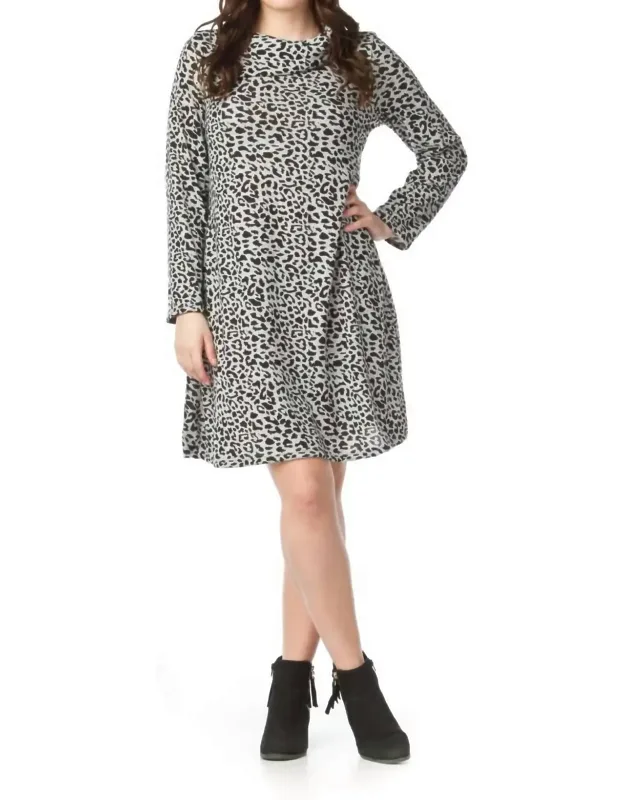 A-line 3/4 Sleeve Sweater Dress