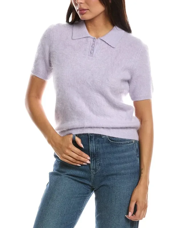 Brushed Cashmere Polo Sweater
