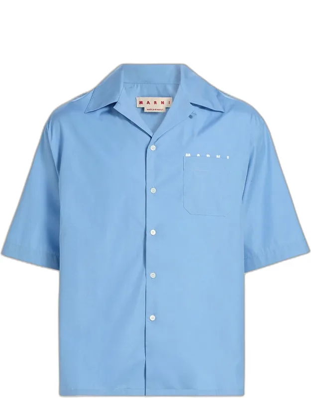 Cotton Poplin Bowling Shirt