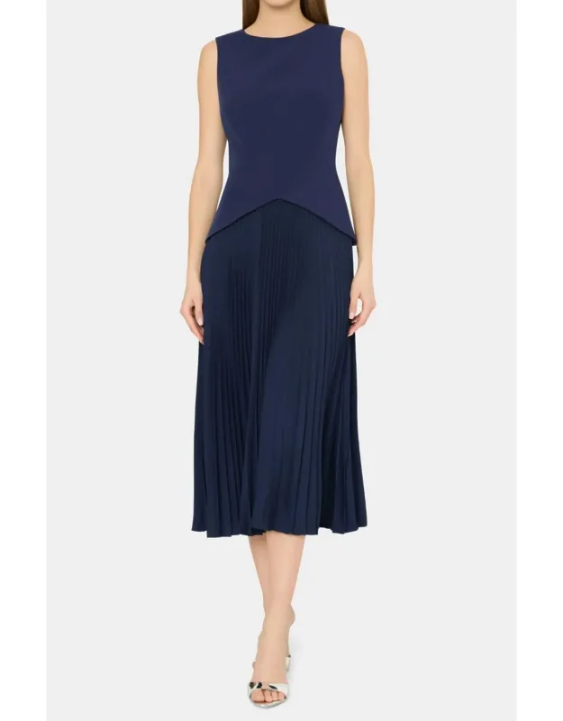 Pleated Midi Dress