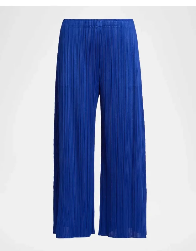 Pleated Wide-leg Crop Pants