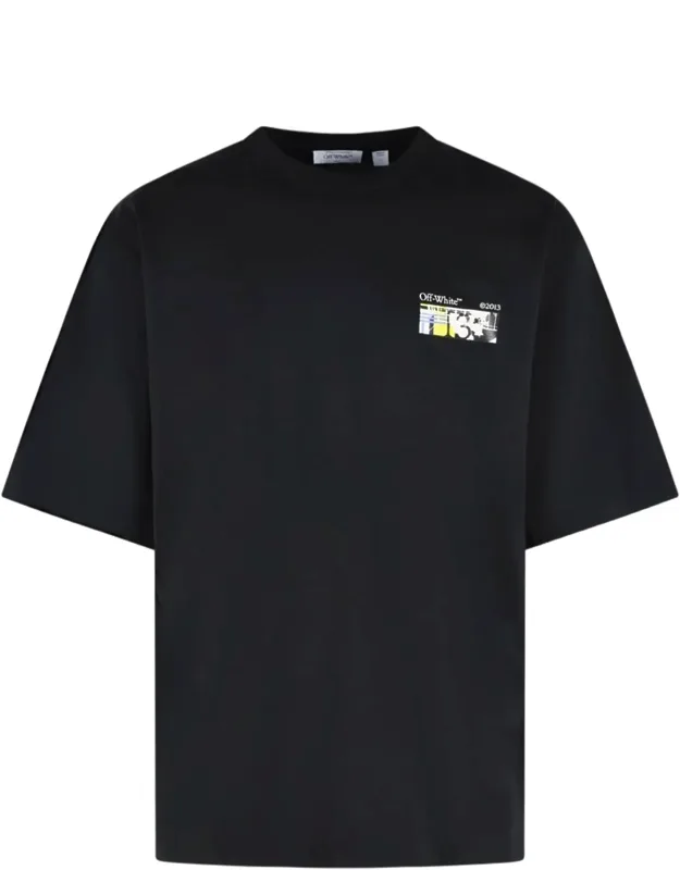 Industrial Arrow Cotton T-shirt With Bold Graphic Design