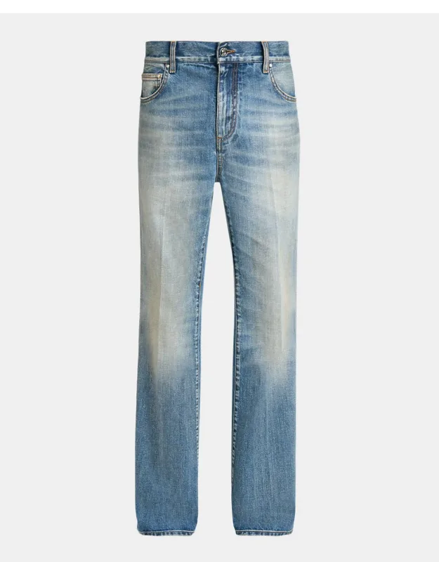 Faded Denim Jeans