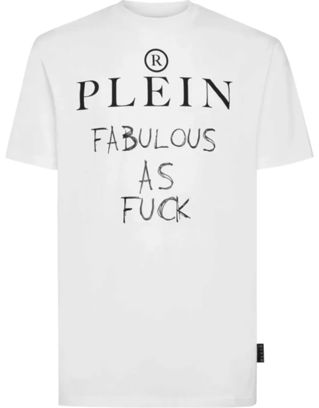 T-shirt Round Neck Ss With Iconic Print And Saffian Leather Patch