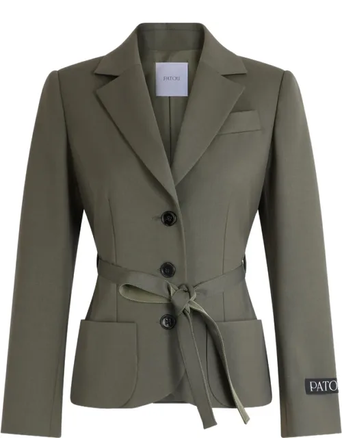 Belted Single-breasted Blazer