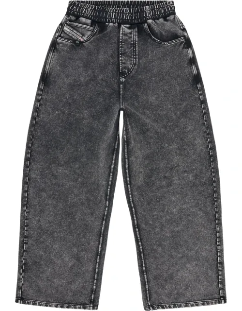 Sweatpants With Denim Effect