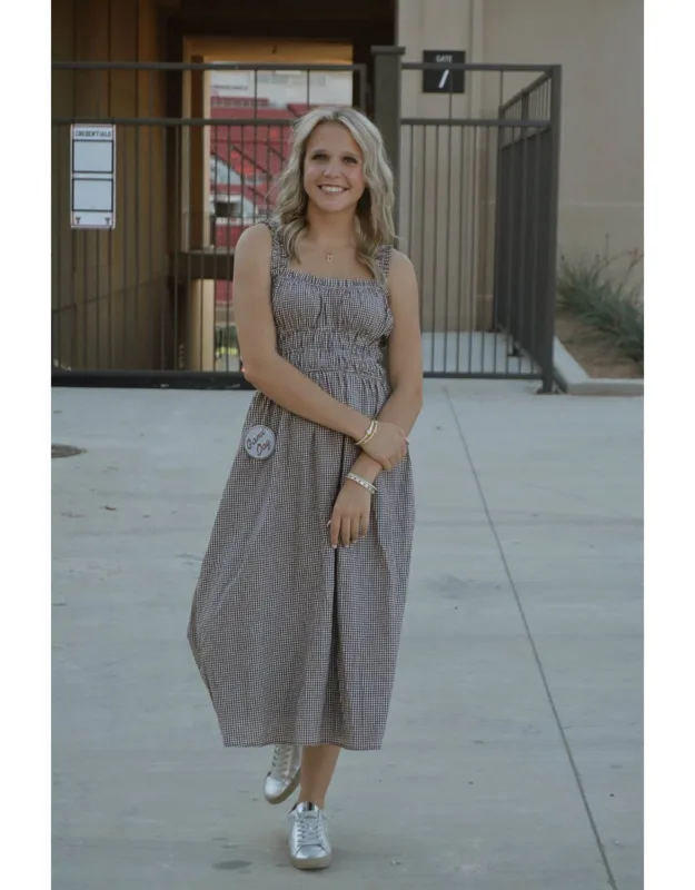 Gingham Smocked Sundress