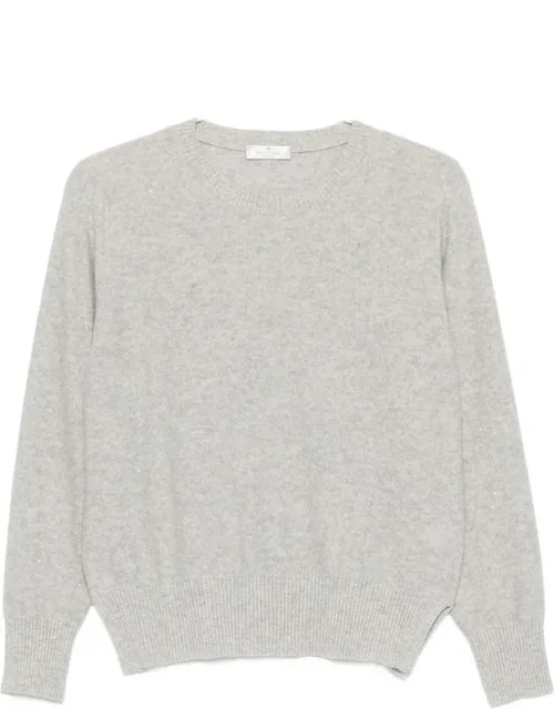 Sequin-embellished Side-slit Sweater