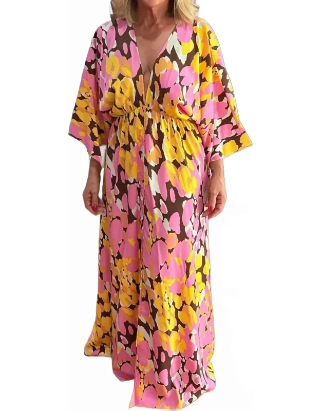 Palm Royale Kimono Maxi Dress