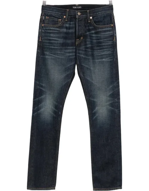 Belt-loop Logo-patch Jeans