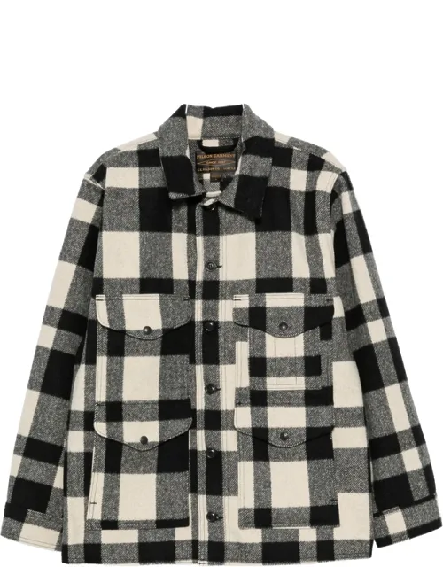 Check-pattern Button-up Jacket