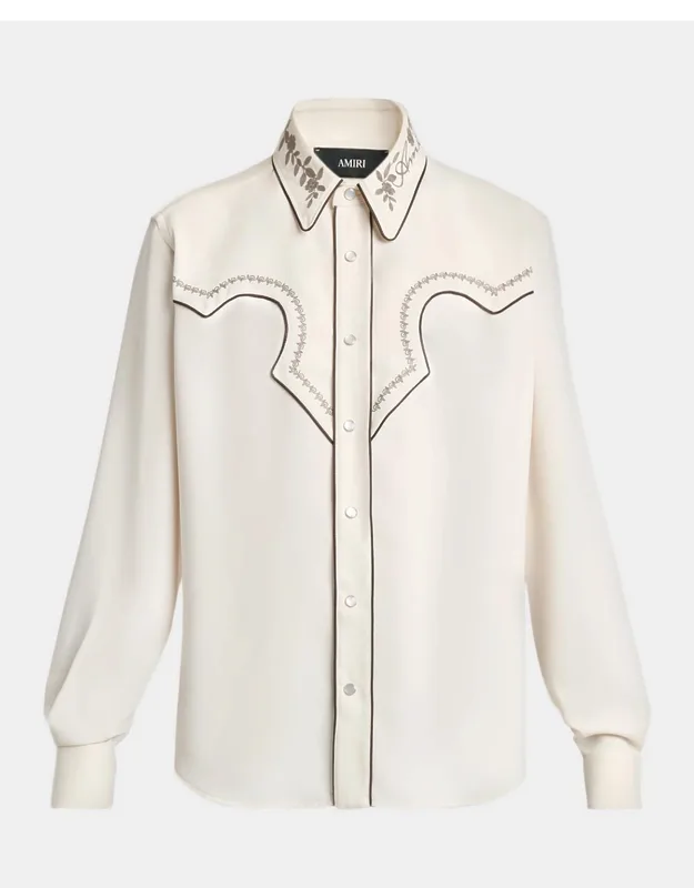Embroidered-trim Western Shirt