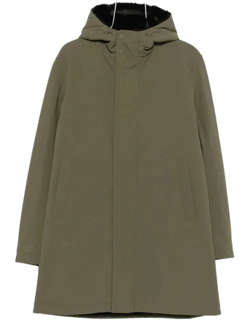 Faux-fur Trim Hooded Jacket