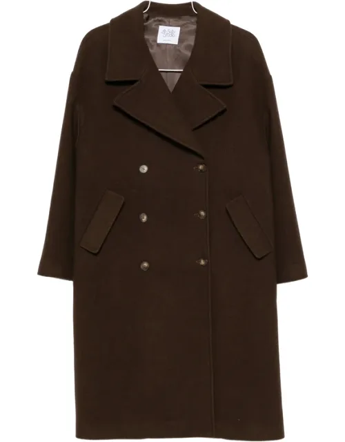 Double-breasted Notched-lapel Coat