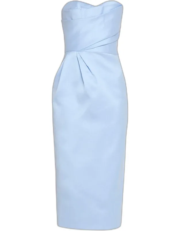Draped Midi Cocktail Dress