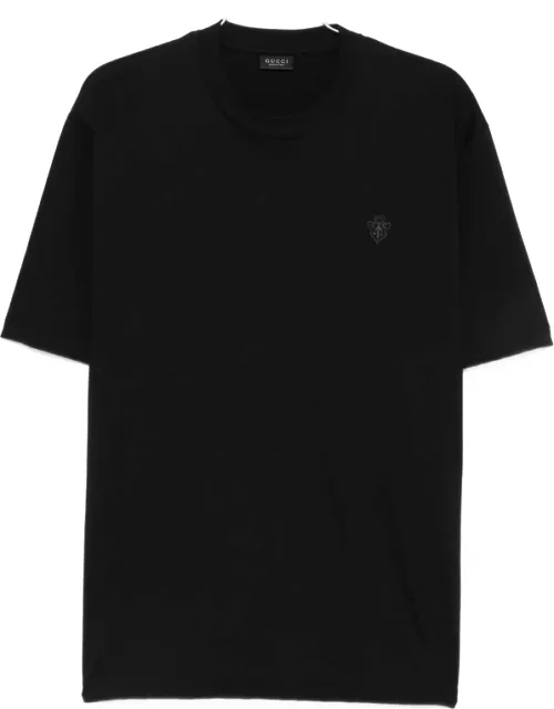 Crest-embroidered T-shirt