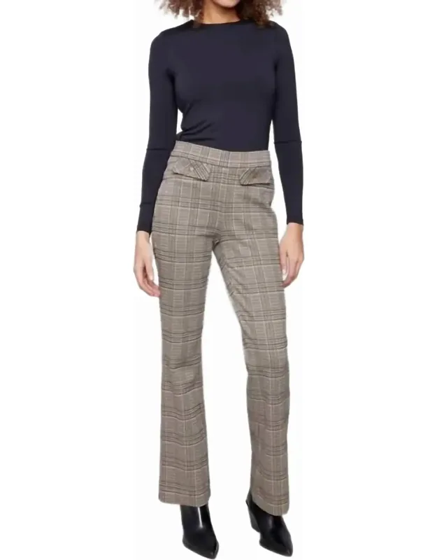 Glen Plaid Flare Pants