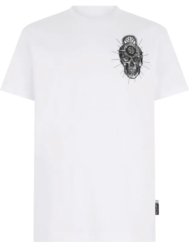 Round Neck T-shirt With Chest Embroidery