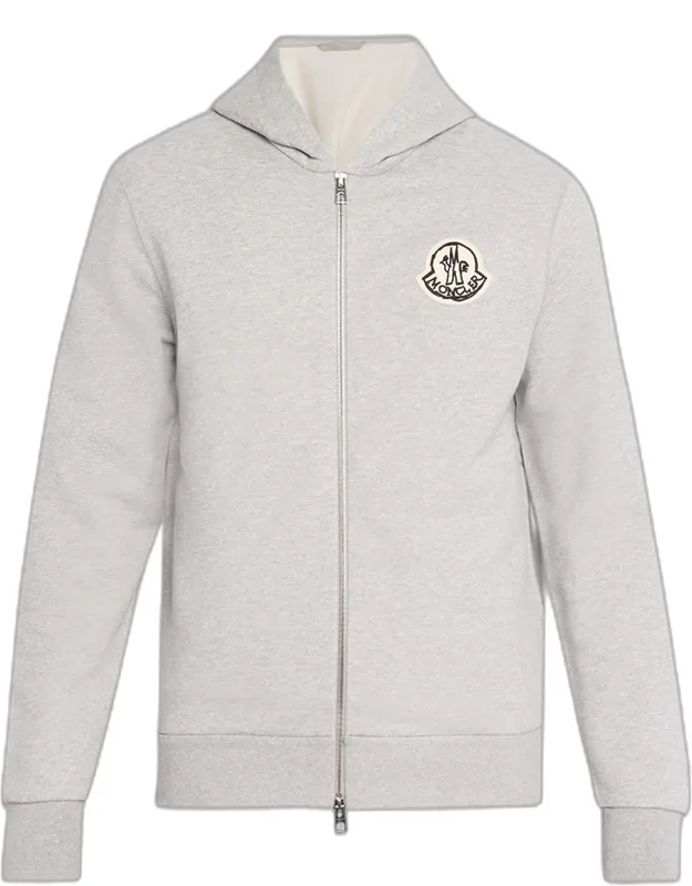 Sketched Logo Zip-up Cotton Hoodie
