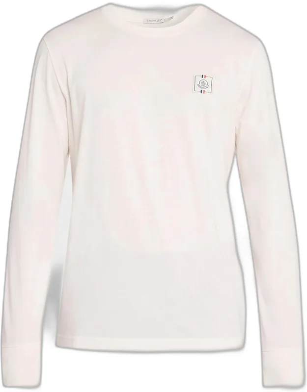 Logo Patch Long-sleeve Cotton T-shirt
