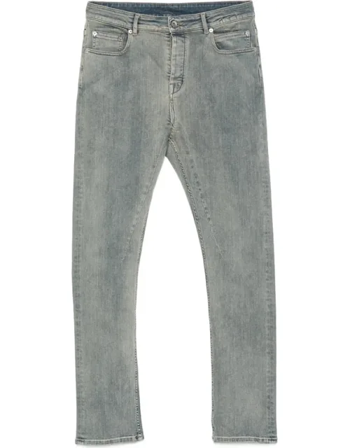 Faded-effect Five-pocket Jeans
