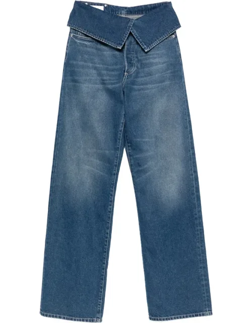 Fold-over Wide-leg Jeans