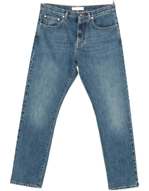 Faded Straight-leg Jeans